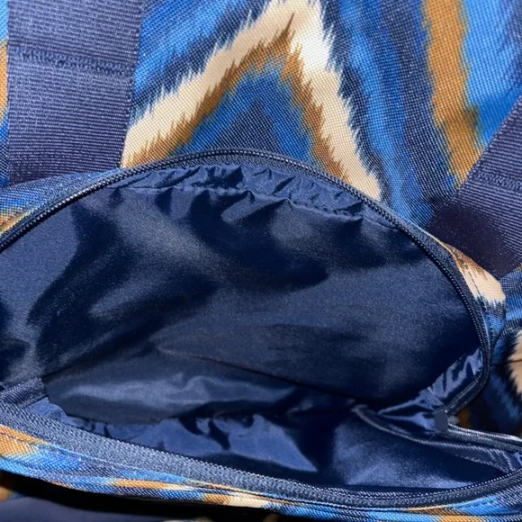 Adidas Blue and Brown Patterned Tote Bag - Picture 5 of 6